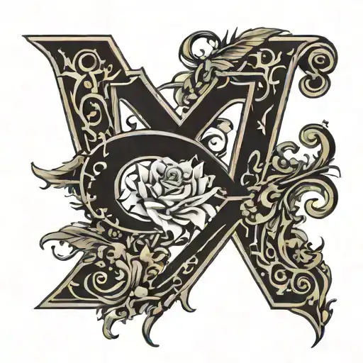 gothic letters tattoo design idea