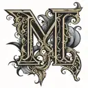 gothic letters tattoo design idea