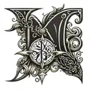 gothic letters tattoo design idea