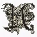 gothic letters tattoo design idea