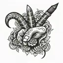 middle finger tattoo design idea