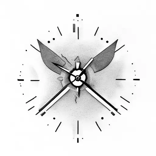 Double Birth clock tattoo tattoo design idea