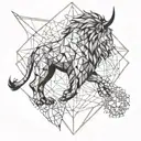 Karma capricorn leo tattoo design idea
