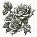 claw mark with roses intertwined tattoo design idea