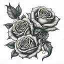 claw mark with roses intertwined tattoo design idea