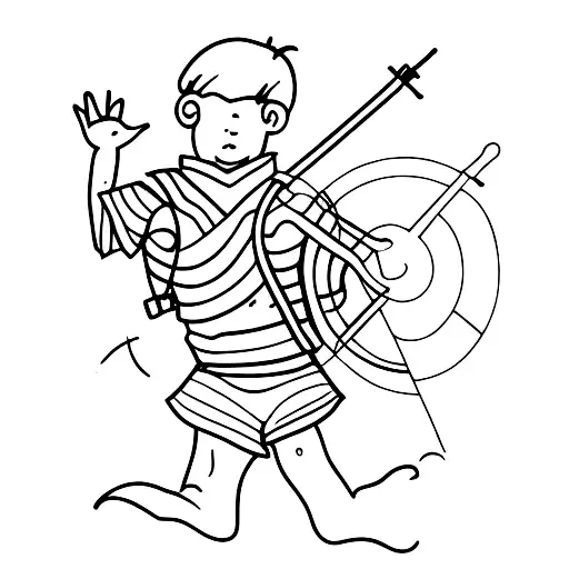 boy in thong tattoo design idea