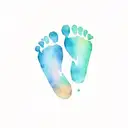baby footprint tattoo design idea