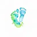 baby footprint tattoo design idea