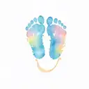 baby footprint tattoo design idea