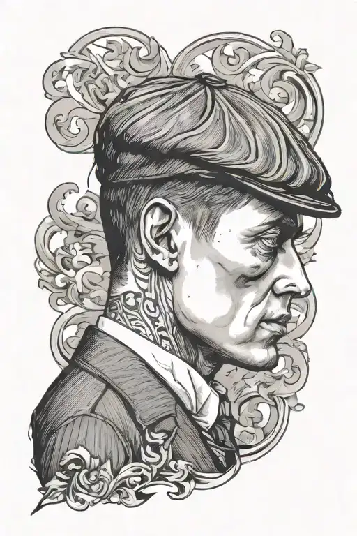 tommy shelby fumando marihuna tattoo design idea