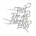 this too shall pass tattoo design idea