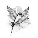 Swallow Bird tattoo design idea