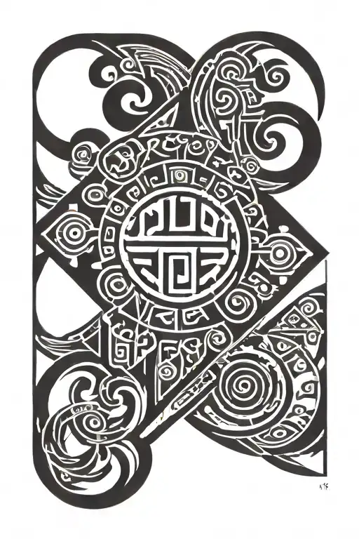 Mayan hieroglyphics tattoo design idea