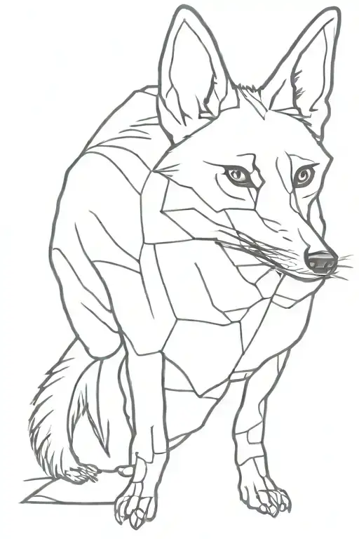 jackal tattoo design idea