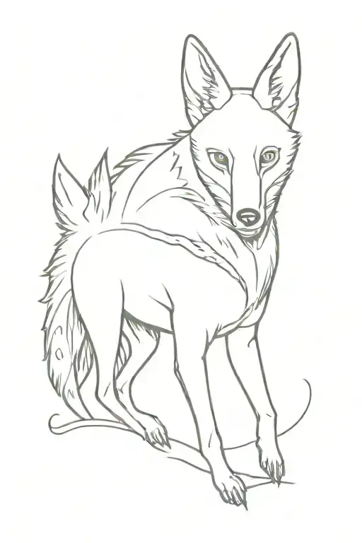 jackals tattoo design idea