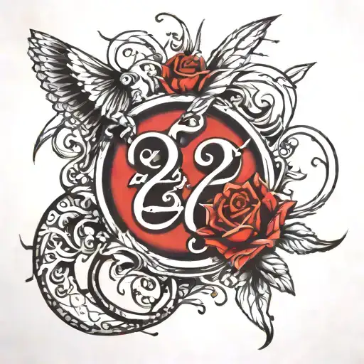 tattoo of these numbers: 22, 23, 30 , 32  tattoo design idea