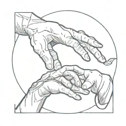 The Creation of Adam by Michelangelo and Memento Mori tattoo design idea