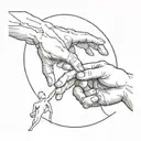 The Creation of Adam by Michelangelo and Memento Mori tattoo design idea