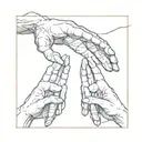 The Creation of Adam by Michelangelo and Memento Mori tattoo design idea