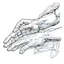 The Creation of Adam by Michelangelo and Memento Mori tattoo design idea