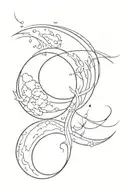 lunar crescent tattoo design idea