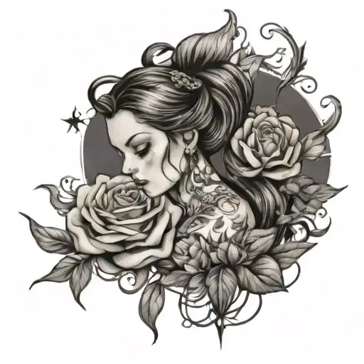 love the same girl, enterprising, god  tattoo design idea