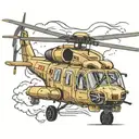 blackhawk helicopter tattoo design idea
