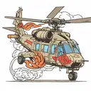 blackhawk helicopter tattoo design idea