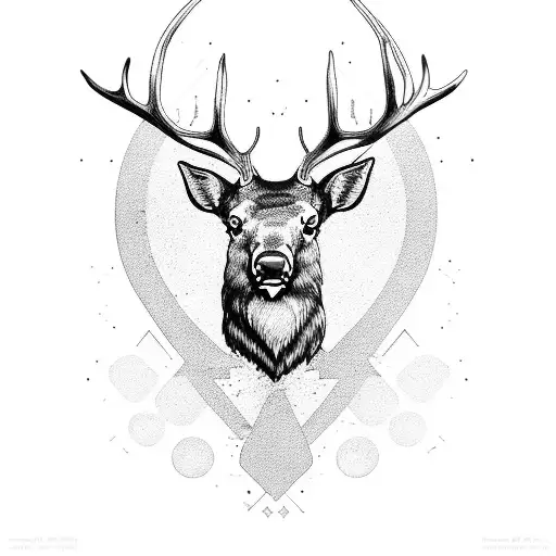 Elk tattoo design idea