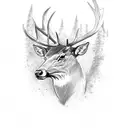 Elk tattoo design idea