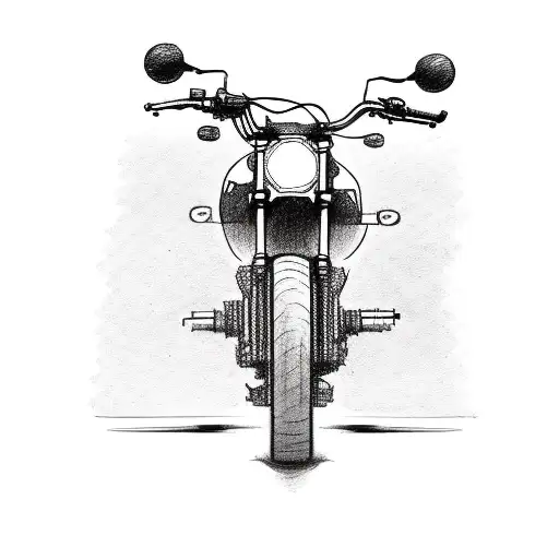 motorcycle space dirt bike tattoo design idea
