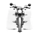 motorcycle space dirt bike tattoo design idea