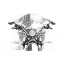 motorcycle space dirt bike tattoo design idea
