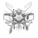 motorcycle space dirt bike tattoo design idea