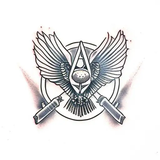 vulture free mason tattoo design idea