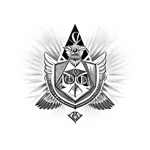 vulture free mason tattoo design idea