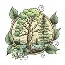 aspen tree tattoo design idea