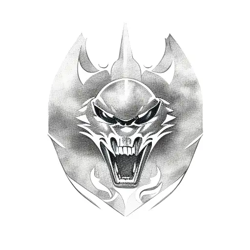 dodge challenger logo tattoo design idea