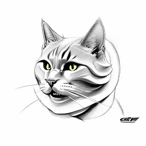 Cat hellcat logo dodge challenger  tattoo design idea