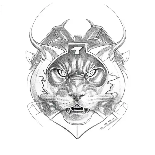 dodge challenger hellcat srt logo tattoo design idea