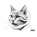 Cat hellcat logo dodge challenger  tattoo design idea