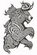 viking bear tattoo design idea