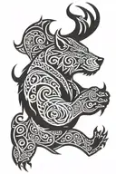 viking bear tattoo design idea