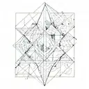 living abroad geometric sketch style tattoo tattoo design idea