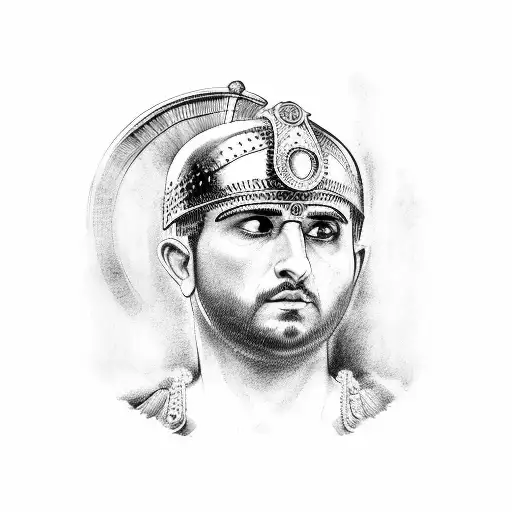 roman centurion tattoo design idea