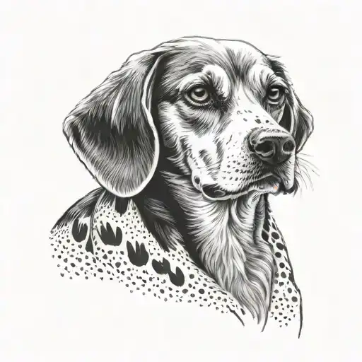 beagle dog tattoo design idea