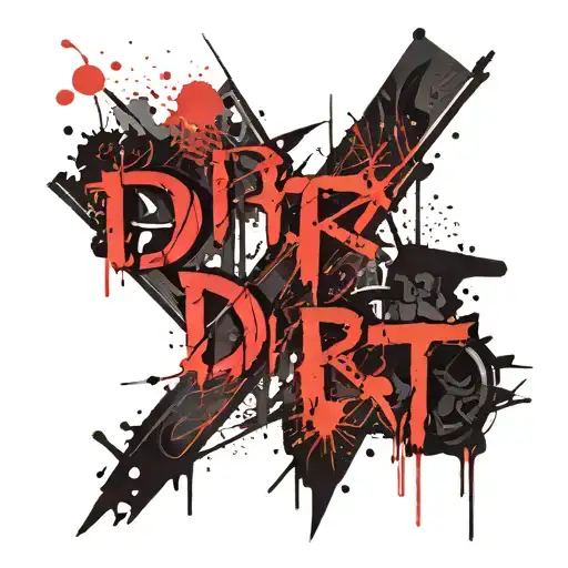 "Dirt" inscription tattoo design idea