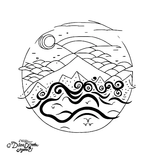 Graphic representation of the song The Days and The Nights tattoo design idea