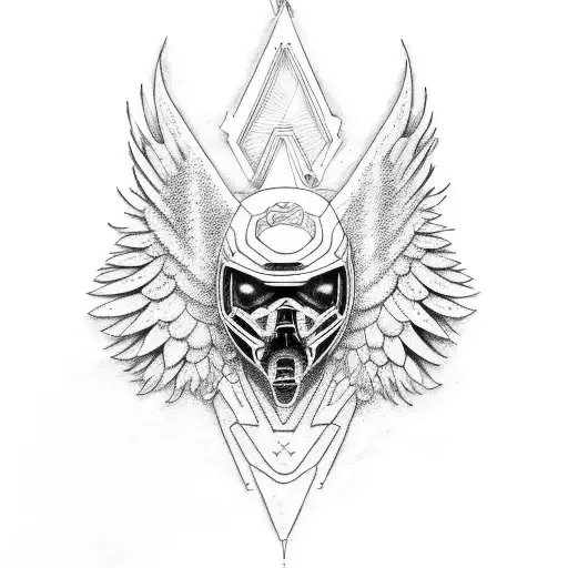 honda four cb 750 moto father angel tattoo design idea
