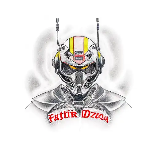 father drive motorcycle honda four cb 750  tattoo design idea